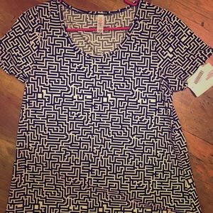 Lularoe Black and White Medium Classic Shirt